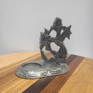 Carson Pewter Statesmetal Hummingbird Votive Stand Candle Holder